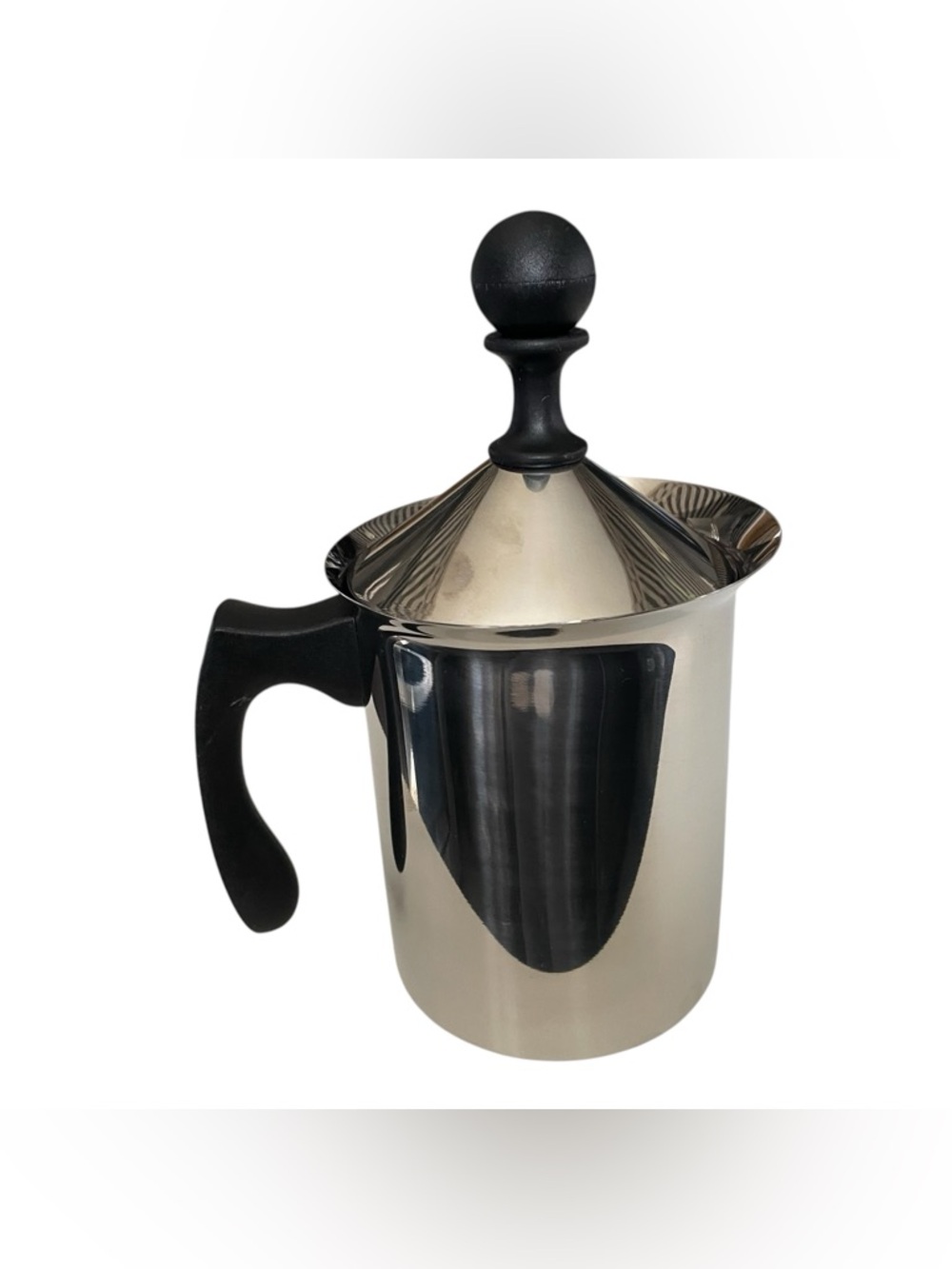 Steeped Tea Milk Frother Stainless Steel Manual Hand Pump Foam Maker